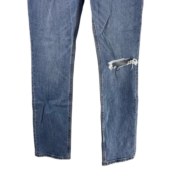 Abercrombie & Fitch ’90s Slim Straight Ultra High Rise Jeans 29 Blue Distressed - Picture 7 of 7